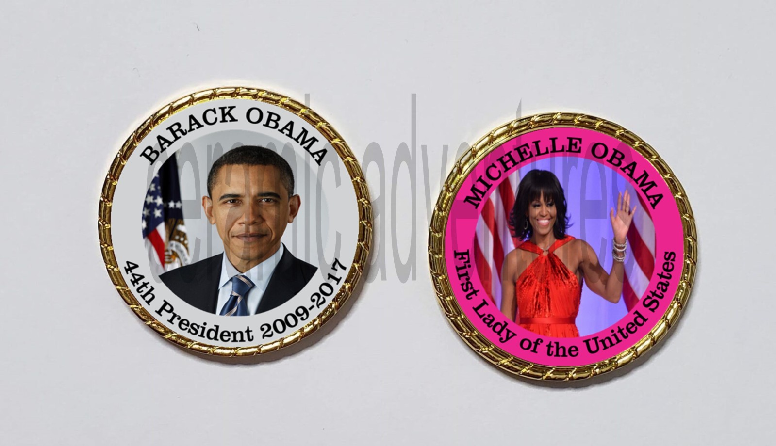 Cool President Barack Obama First Lady Michelle Obama Novelty Coin
