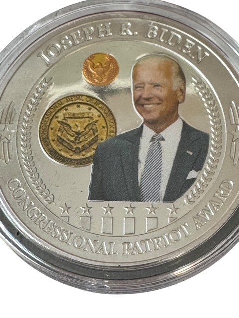 Joe Biden Bradford Exchange Mint Legacy set of 8 coins Silver Plate Display Box