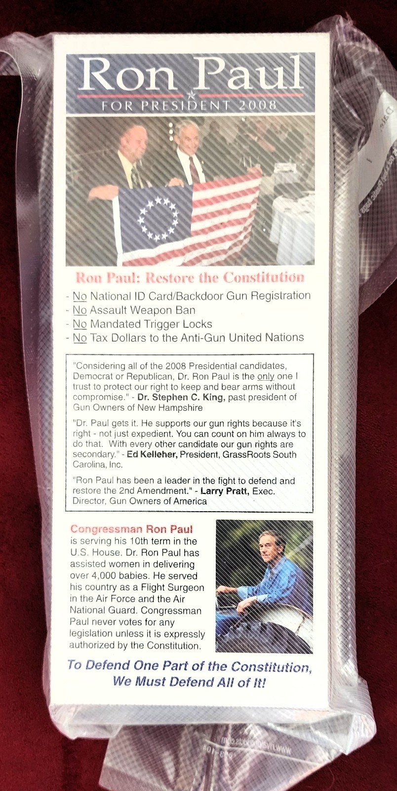 Ron Paul 2008 Presidential Campaign Memorabilia Flyers – Dozens