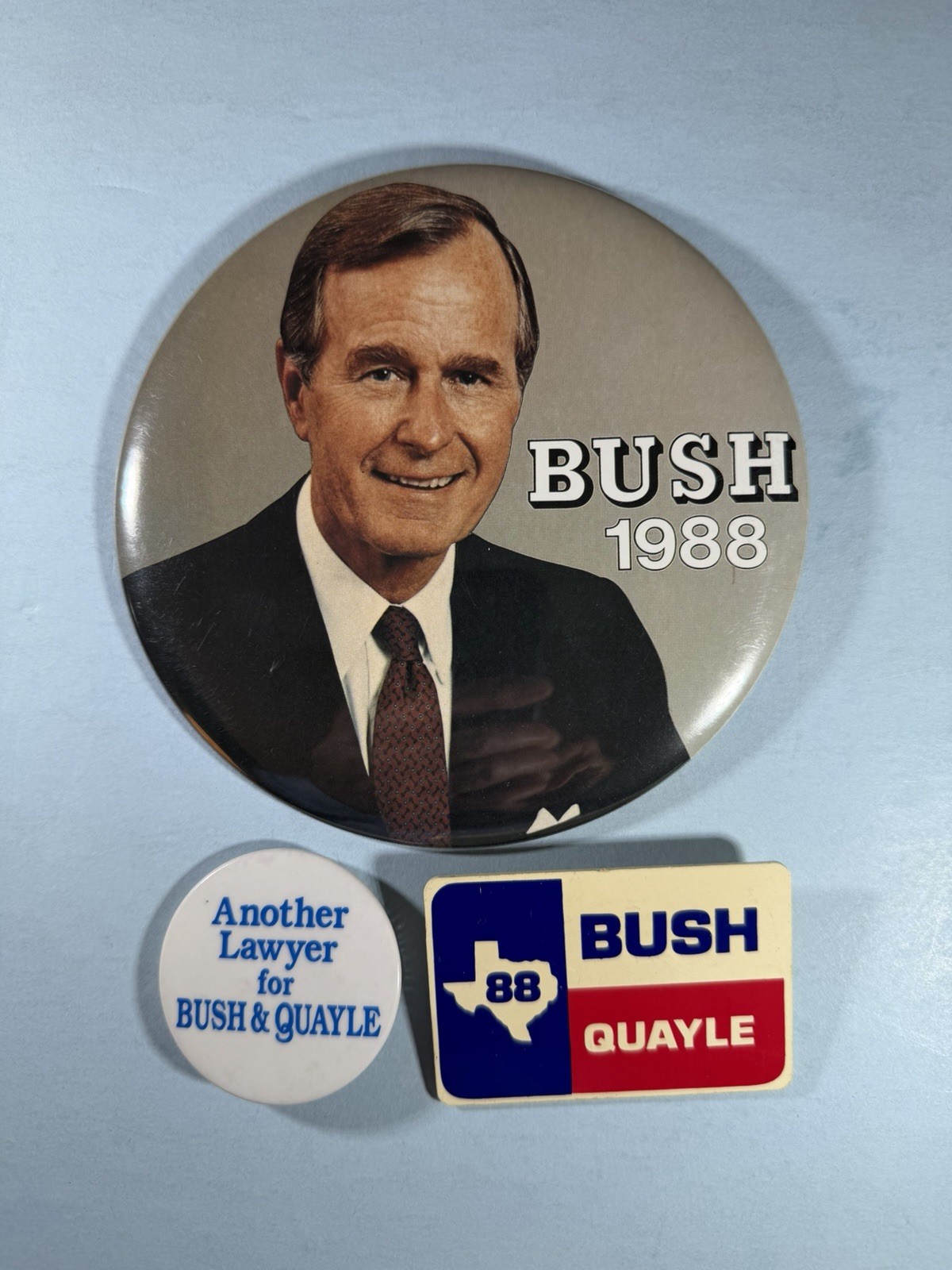 3 George Bush 1988 Campaign Pins Unique