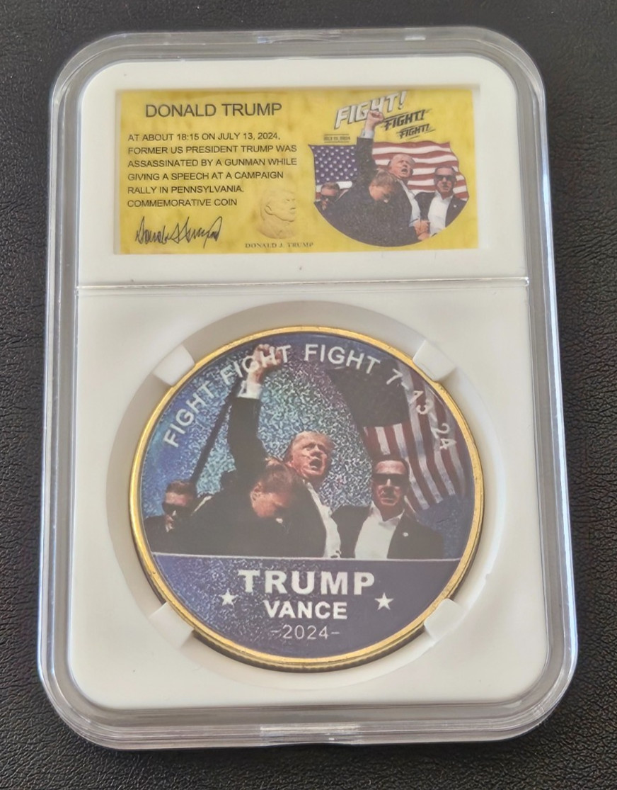 SALE! USA President Donald Trump Fight Shooting Assassination Coin