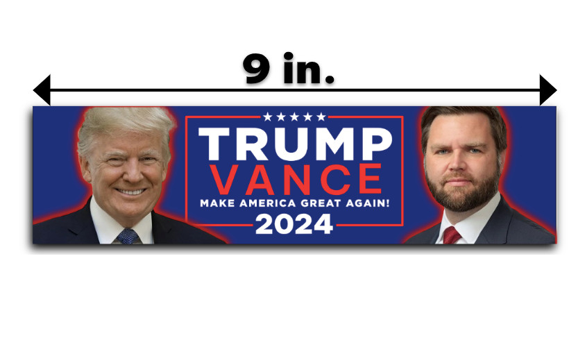 Donald Trump JD Vance President VP 2024 Bumper Sticker Political Republican