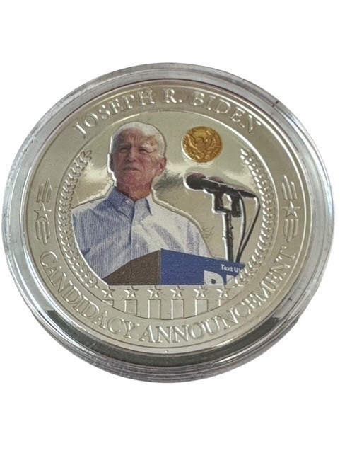 Joe Biden Bradford Exchange Mint Legacy set of 8 coins Silver Plate Display Box
