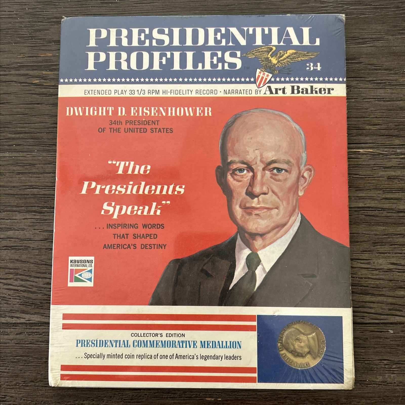 1966 Presidential Profiles Sealed Package Featuring Dwight D Eisenhower