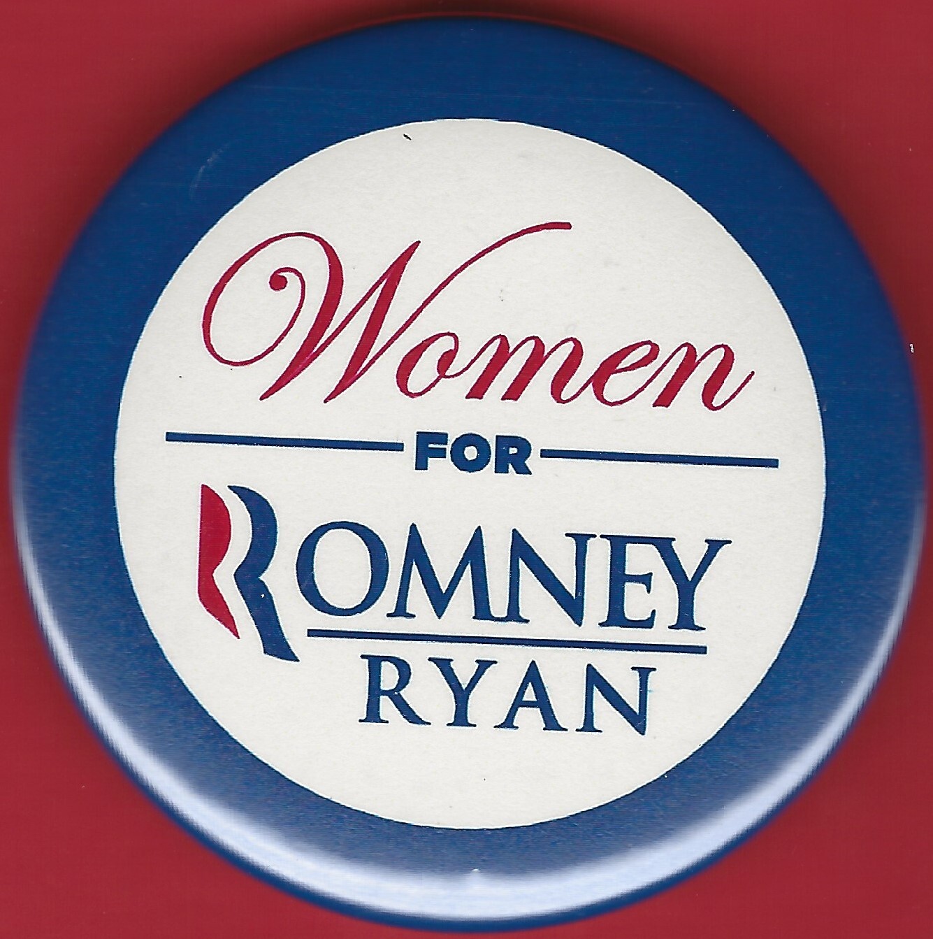 2012 Mitt Romney & Paul Ryan 2.25″ / “Women” Presidential Campaign Button(Pin31)