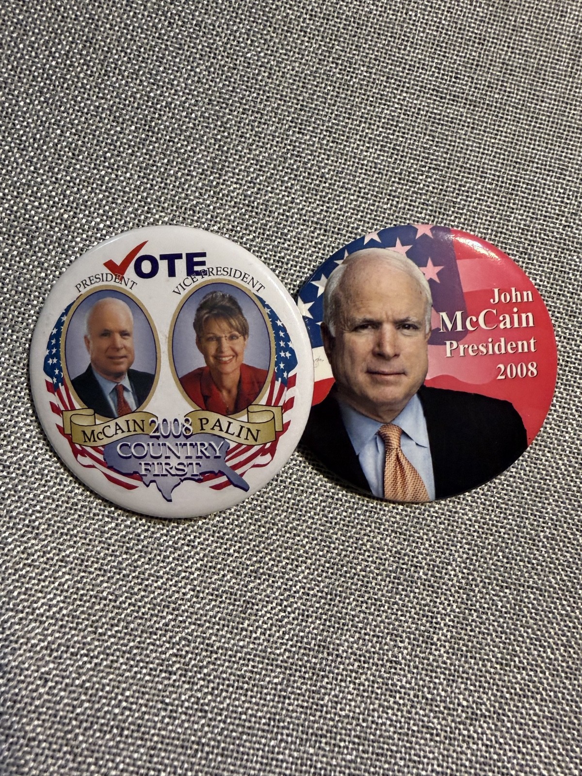 McCain Sarah Palin 2008 Presidential Campaign Buttons Pins America 250