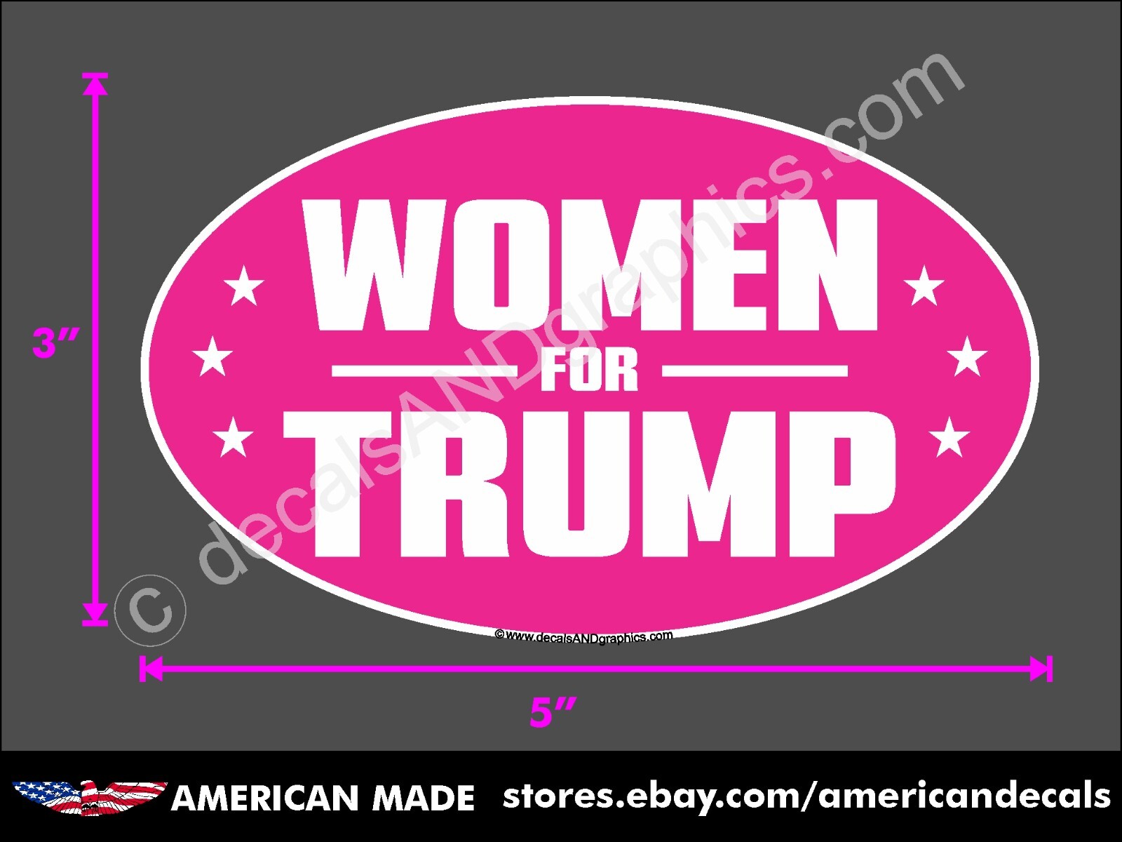 TRUMP STICKER WOMEN FOR TRUMP DECAL WINDOW BUMPER