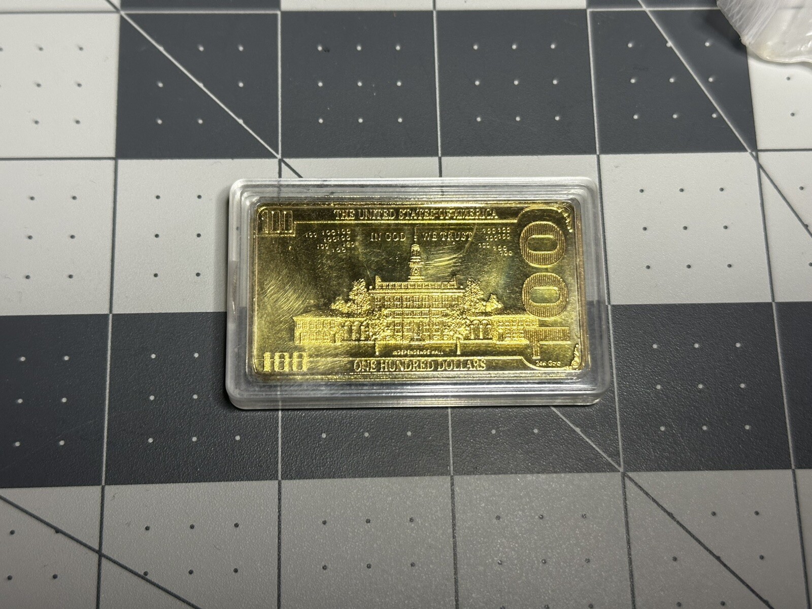 President Trump 24kt Gold Bullion $100 Dollar Bill Gold Plated Bar Bullion