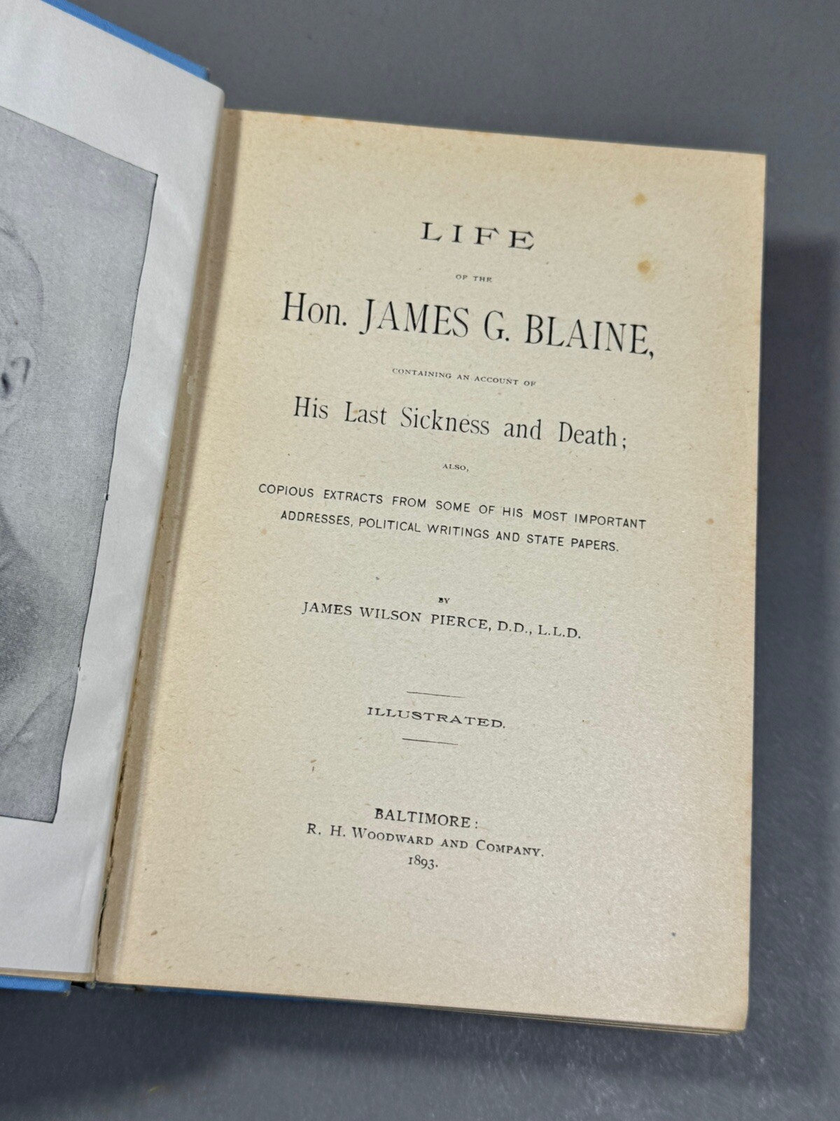 Life of James G. Blaine Presidential Candidate Maine Photograph & Book Lot