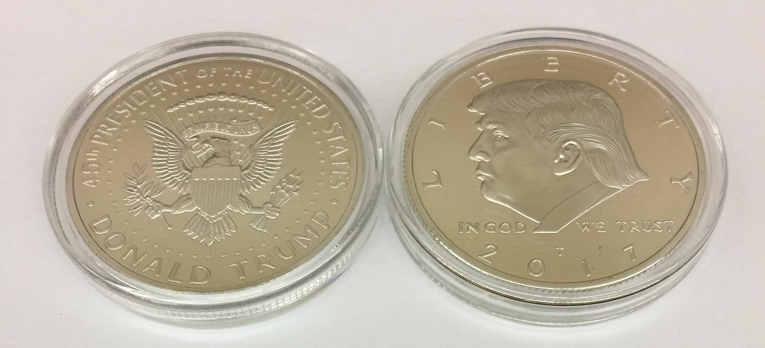 Hand-Crafted 2017 Donald Trump Silver Coin with Eagle Seal – Gift Ready Novelty