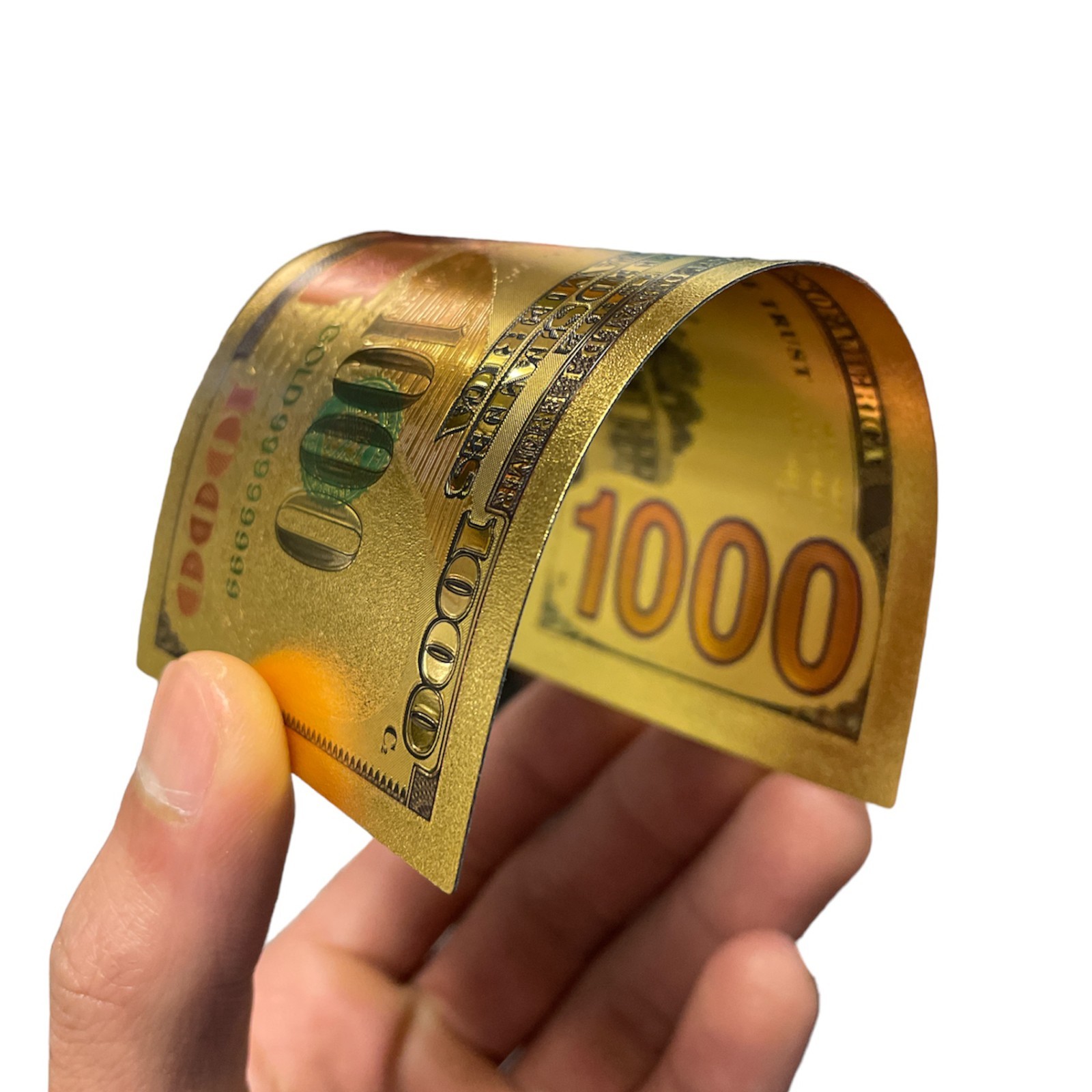10 Pack 2024 President Donald Trump $1000 Gold Dollar Bills Funny Money Maga