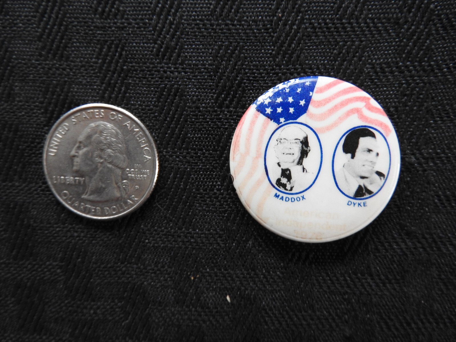 “Lester Maddox William DYke” 1976 Presidential button GEORGIA SEGRAGATIONIST