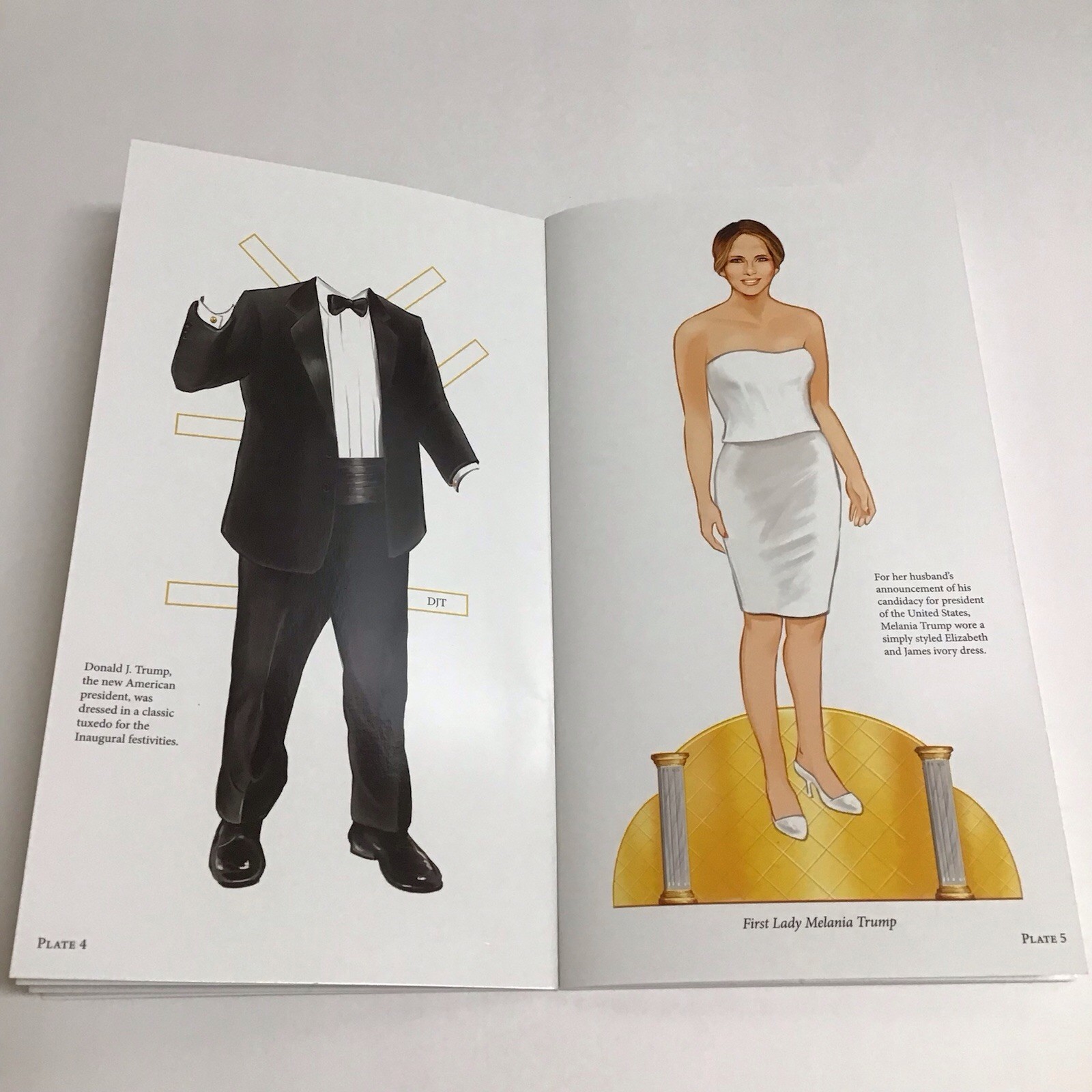 President Donald Trump Paper Dolls Book Inaugural Edition by Tim Foley 2017 NEW