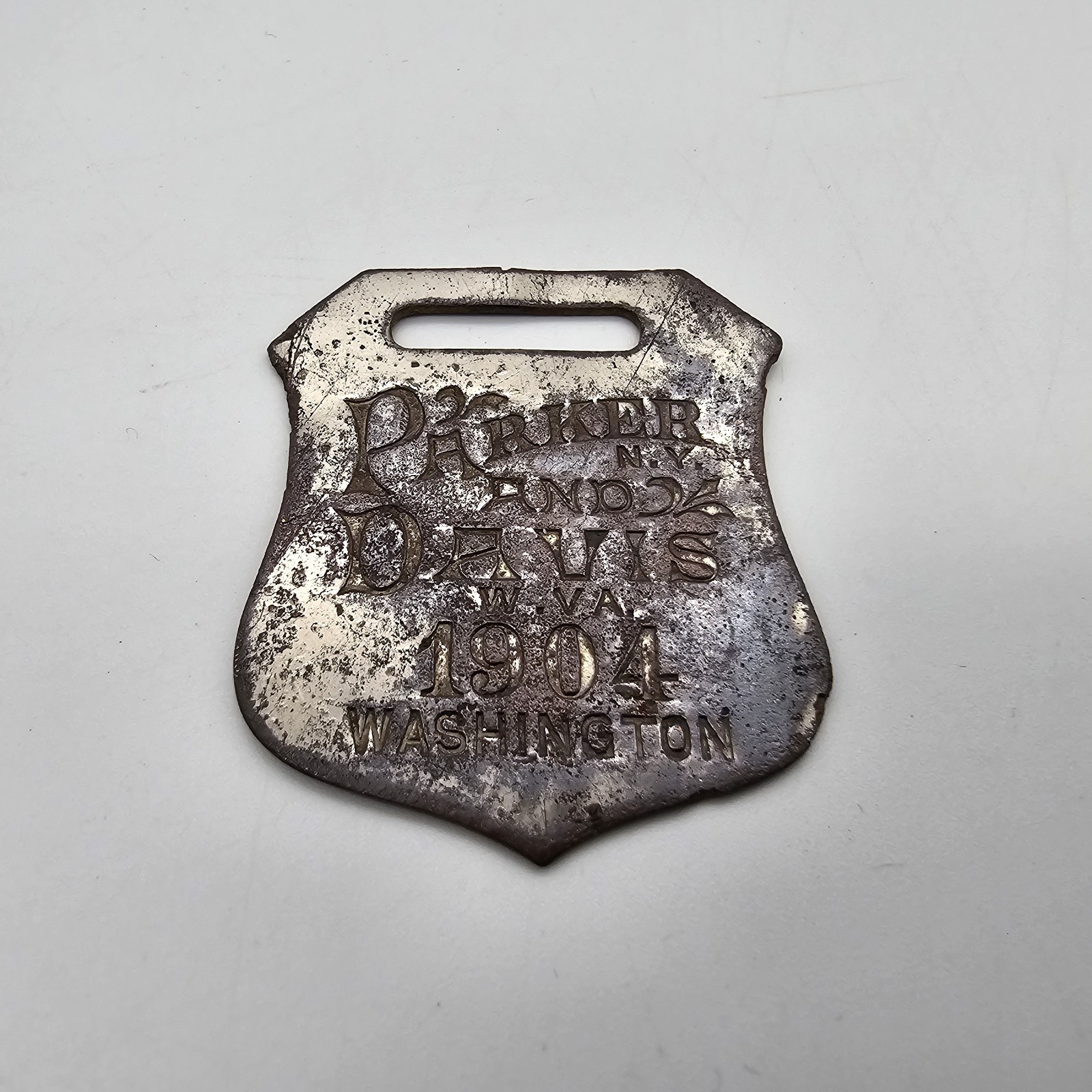 1904 Alton Parker & Henry Davis Presidential Campaign RR Tag Fob