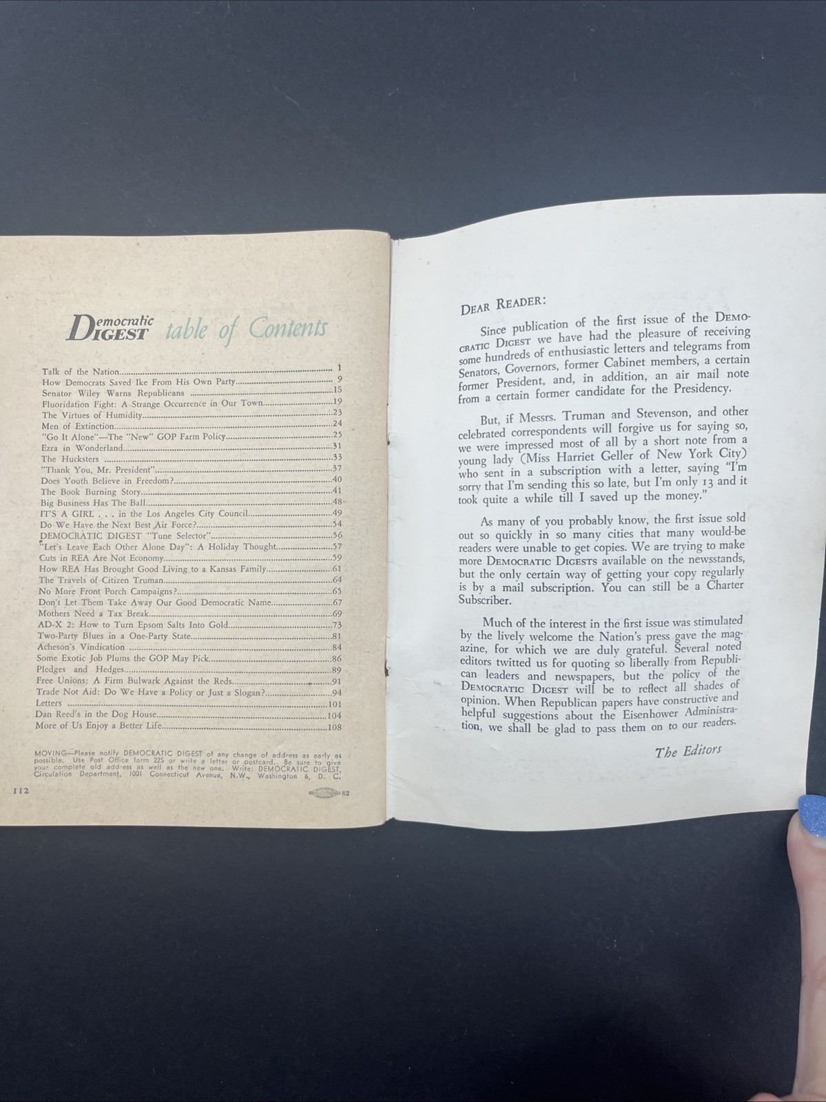 Democratic Digest Sept. 1953 and How To Win In 1952 DNC Campaign Handbook