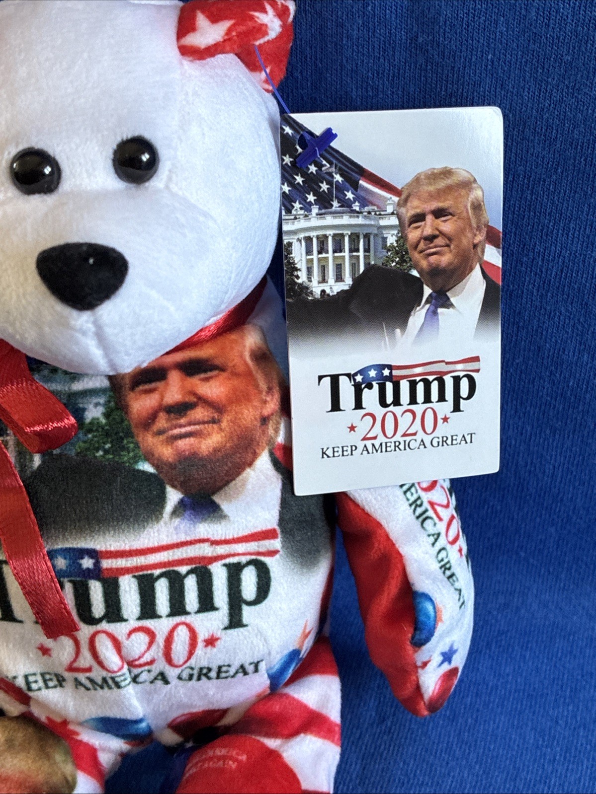 Trump 2020 Campaign Collectible Beanie Limited Edition Bear Scented 9” Tall NWT