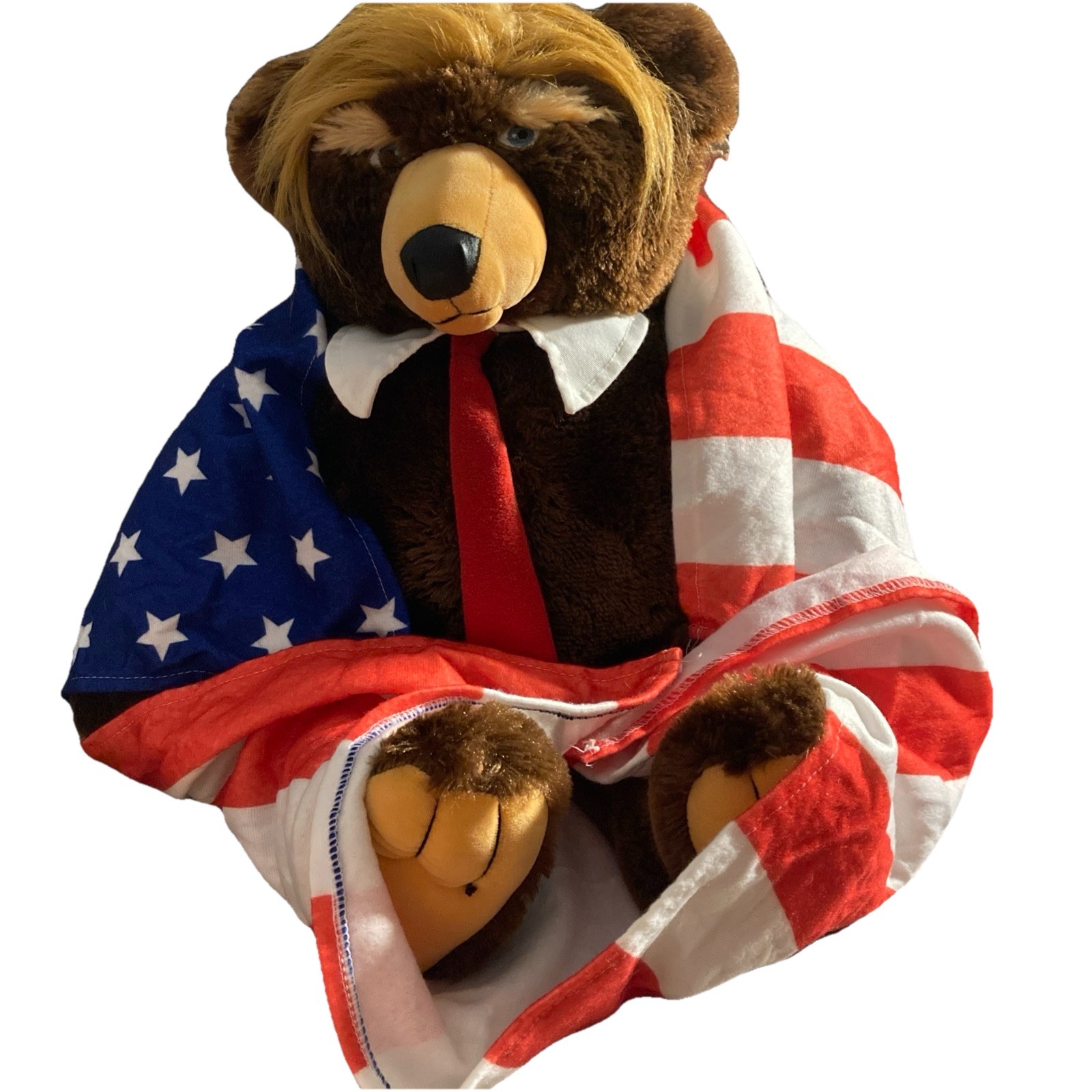 Donald Trump Trumpy Teddy Bear Original Authentic Deluxe 22″ Flag