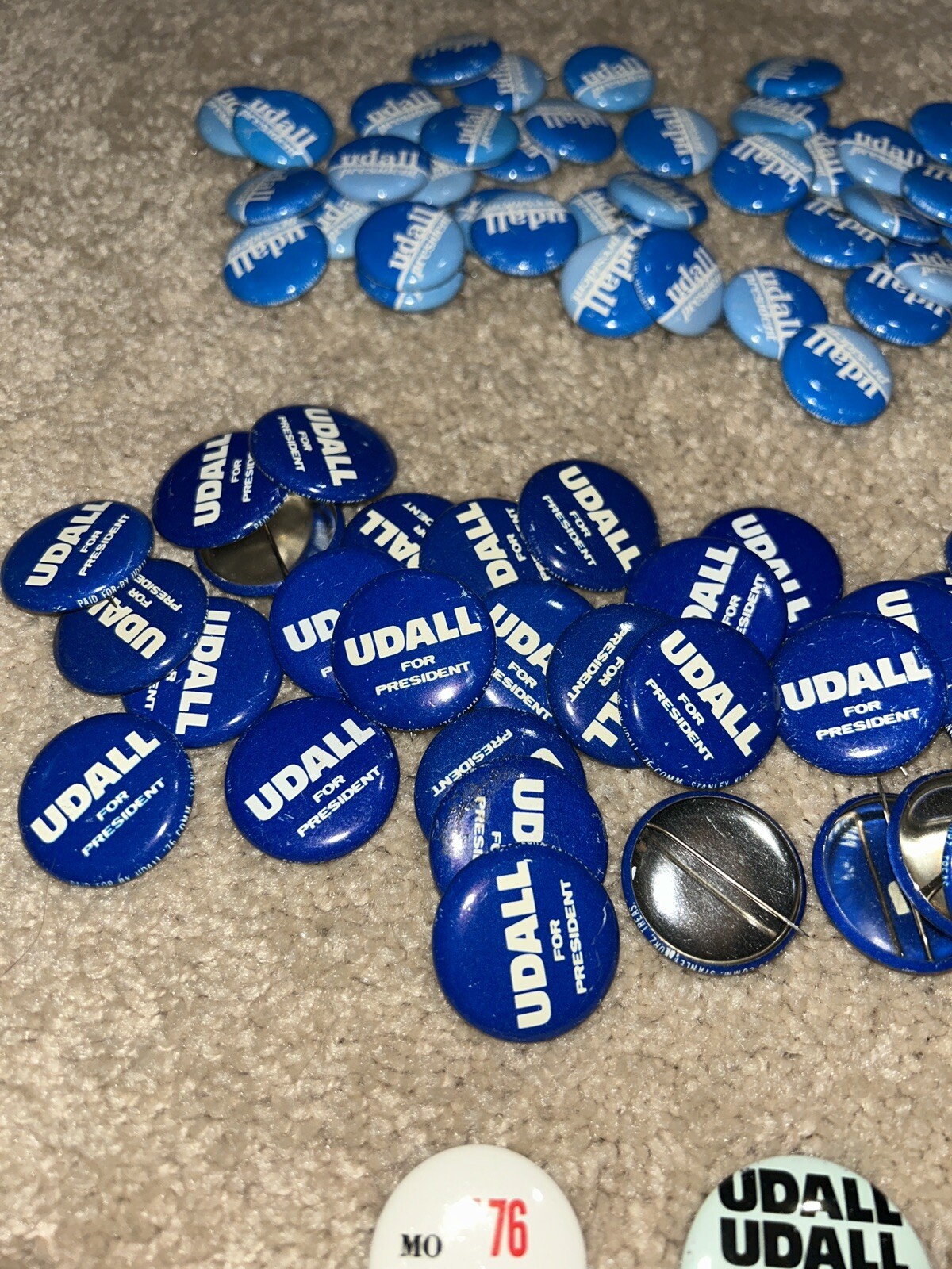 100 – 1976 Vintage MO UDALL For President Campaign Buttons – 6 Varieties