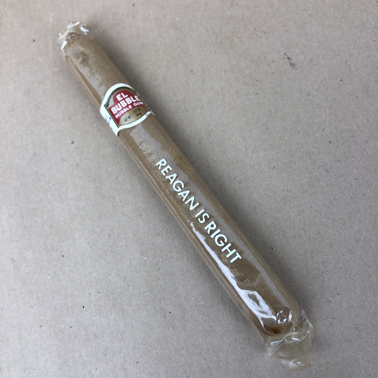 Vintage President Ronald Reagan Is Right El Bubble Gum Cigar Original Wrapper