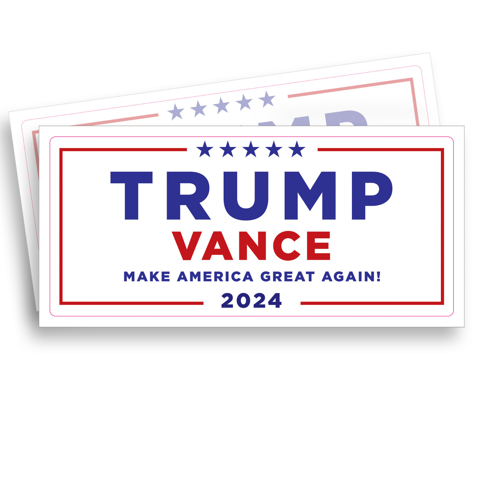 TRUMP VANCE 2024 Bumper Sticker | Vinyl | Water-resistant | 9-inch wide