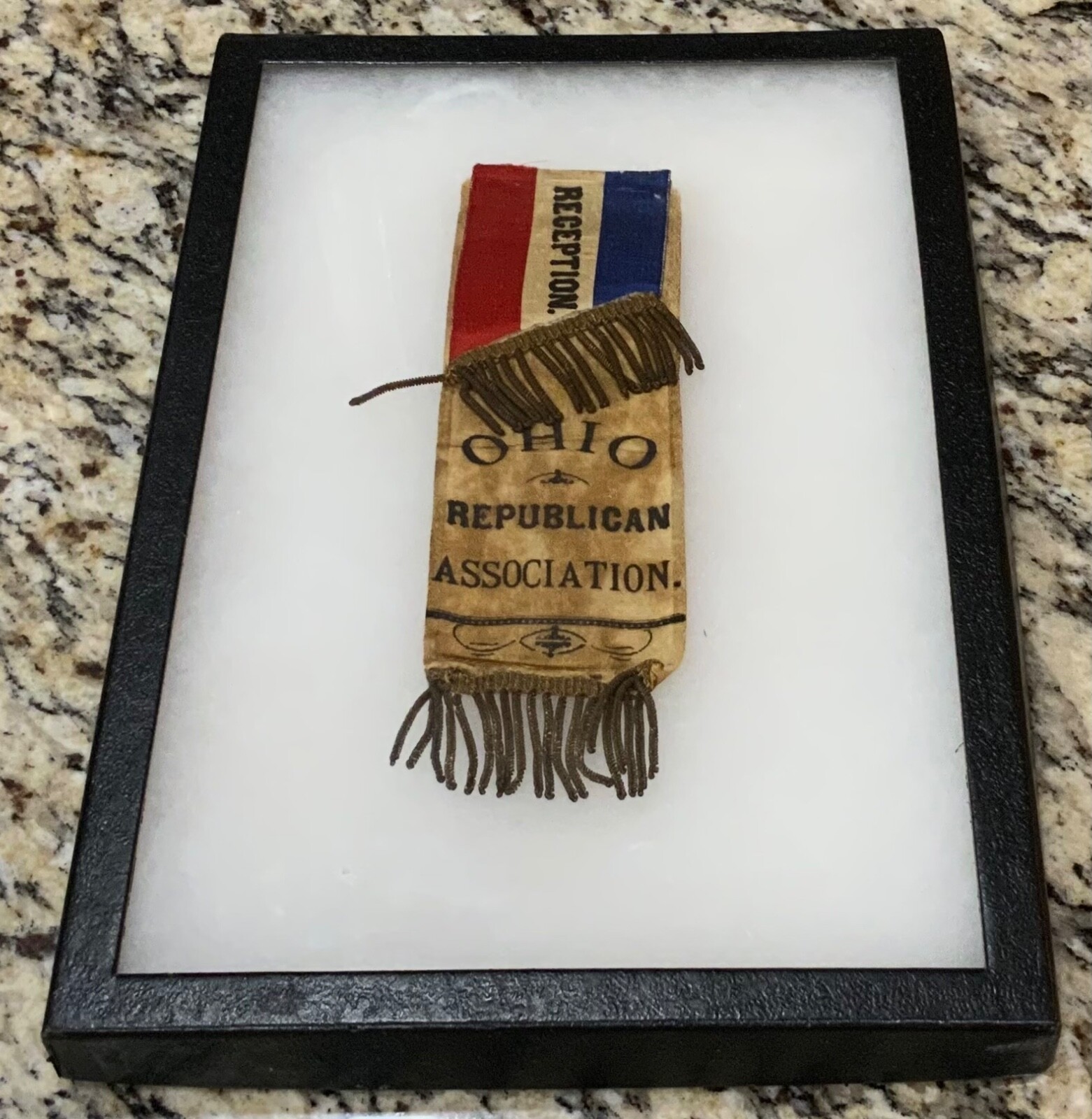 Ohio Republican Party Association Reception Ribbon w/ Fringe Circa Late 1800’s