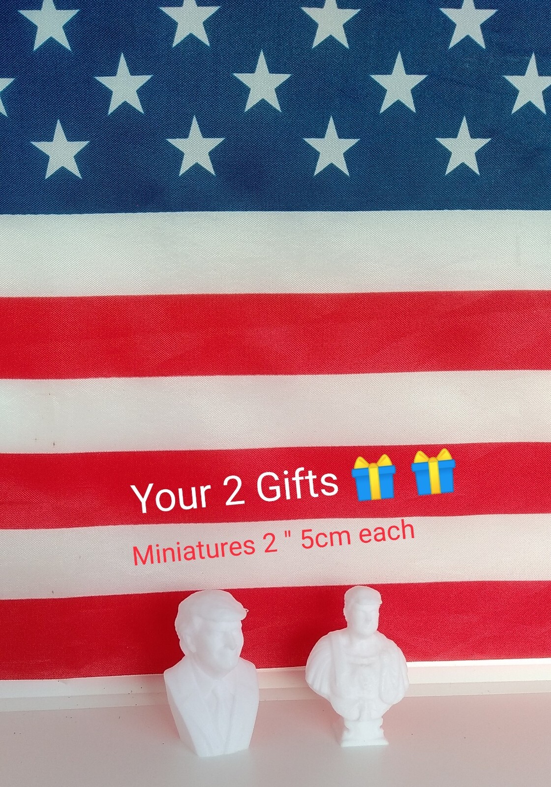 6″ Smiling President Donald Trump Mount Rushmore TrumpMore MAGA 3D Printed GOLD