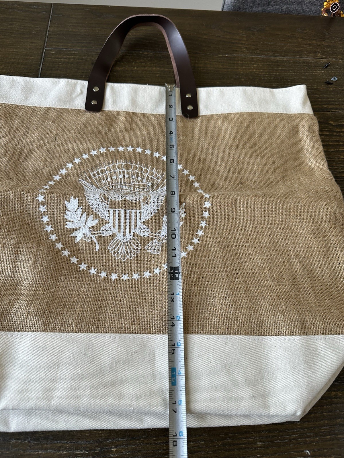 Unique White House Presidential Seal Canvas and Burlap Bag – New