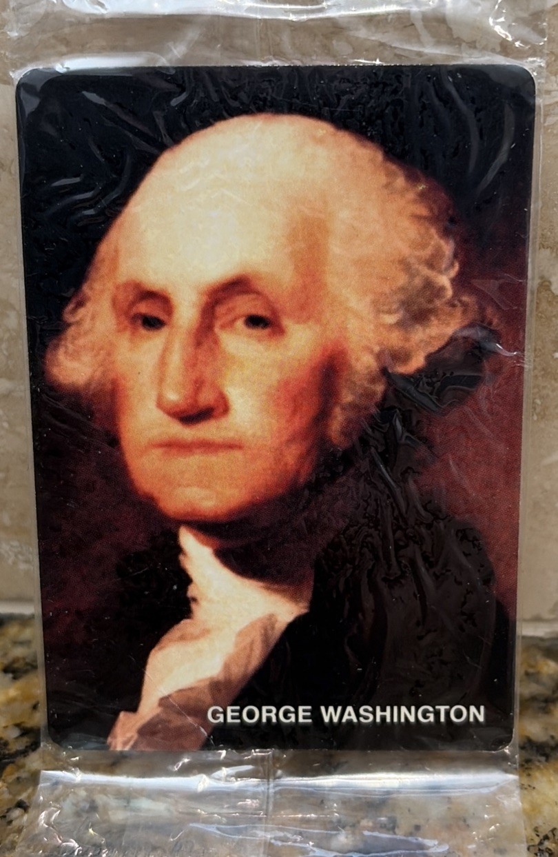 1992 Mother’s Cookies U.S. Presidents George Washington Trading Cards Sealed