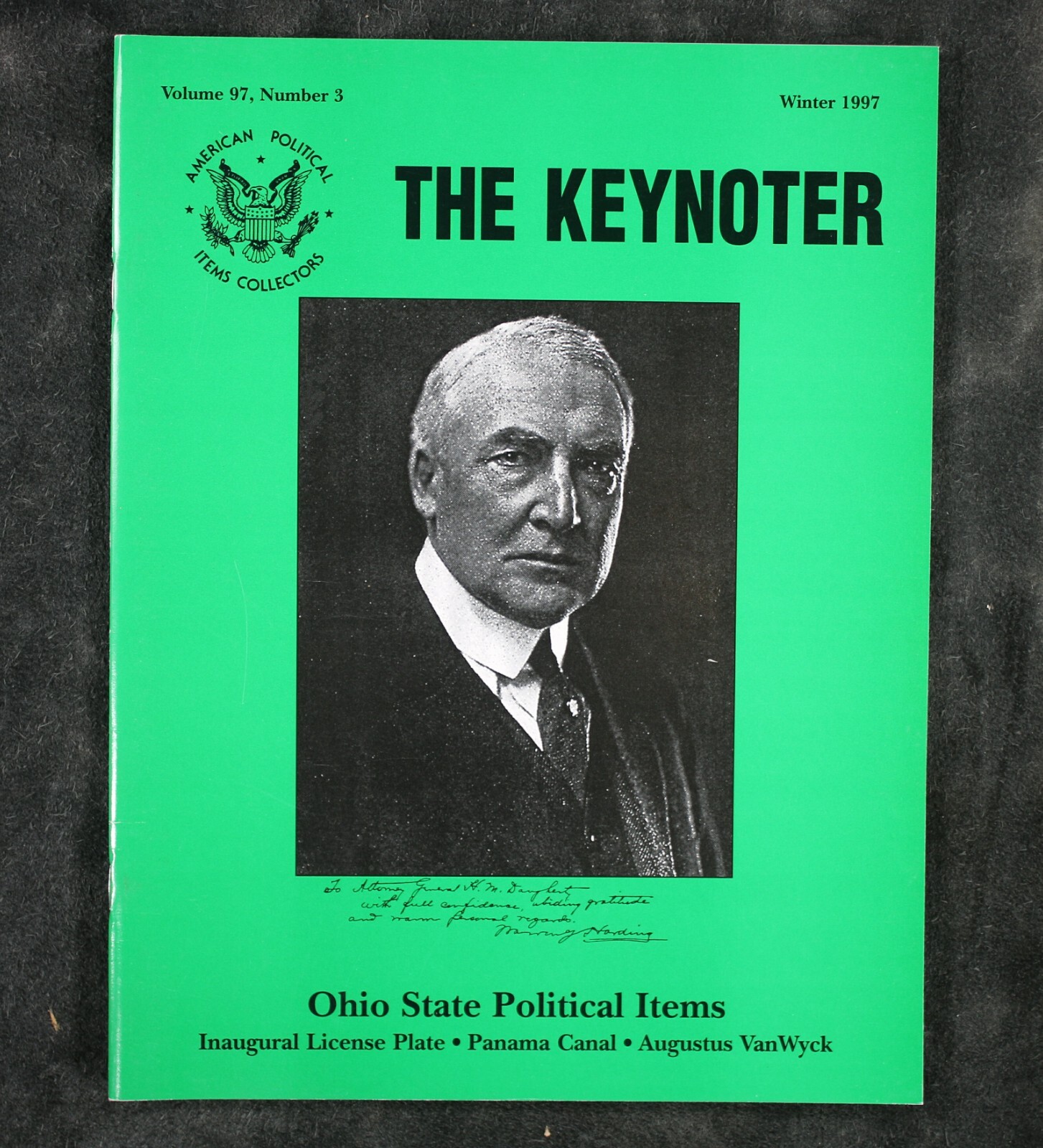 Keynoter Magazine American Political Items Collectors Ohio State Political Items