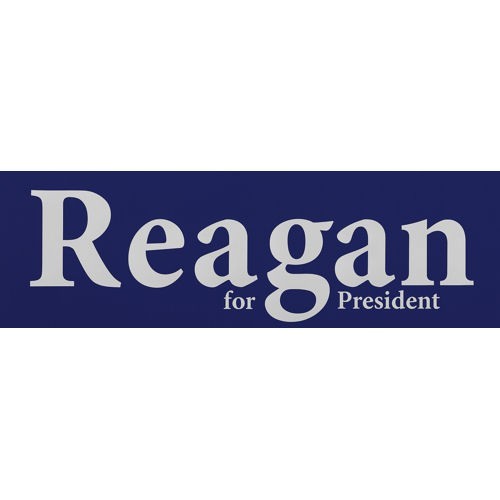 Ronald Reagan 1980 presidential For President Replica Campaign Bumper Sticker