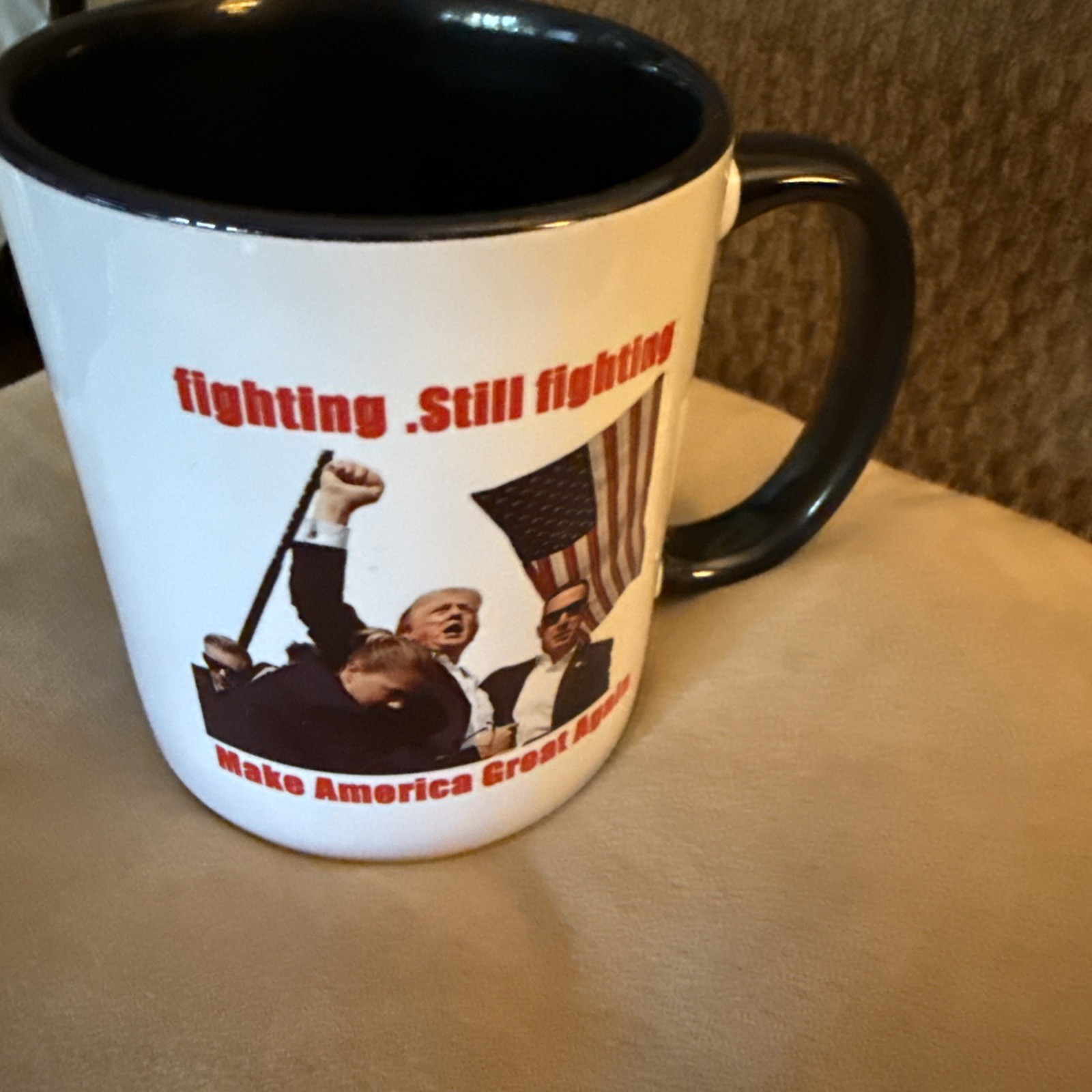 Trump “Fighting-Still Fighting”Make America Great Again White/Black Coffee Mug