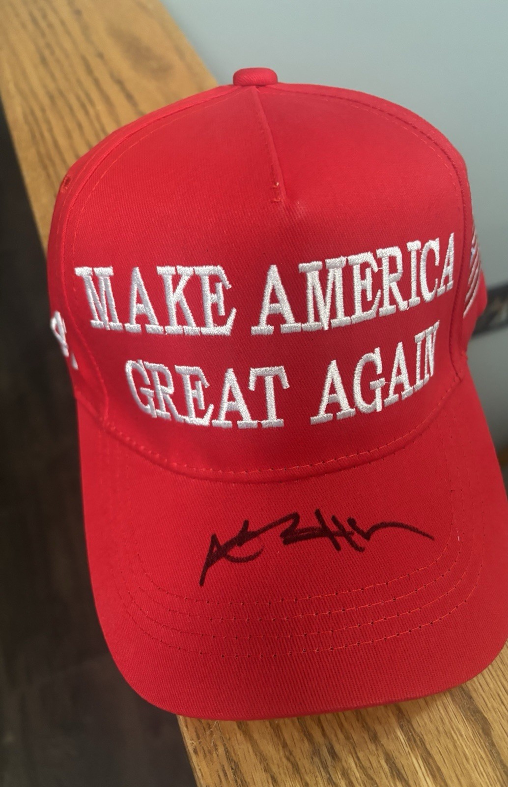 Donald Trump Signed Make America Great Again. Signed by Antonio Brown. Beckett.
