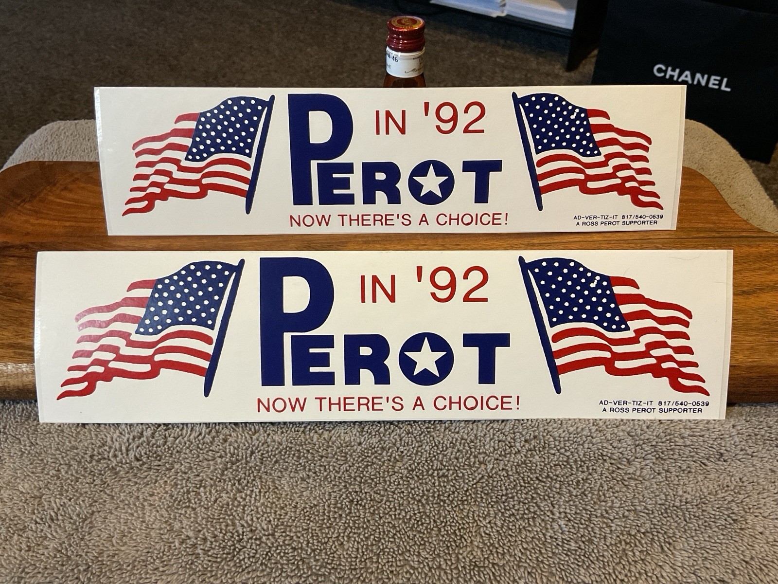 ROSS PEROT 1992 PRESIDENTIAL CAMPAIGN BUMPER STICKERS 2-STICKER SET VINTAGE