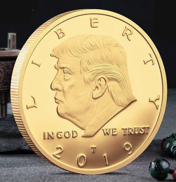 Rare Trump 2019 Gold Plated Challenge Coin 45th President of the United States