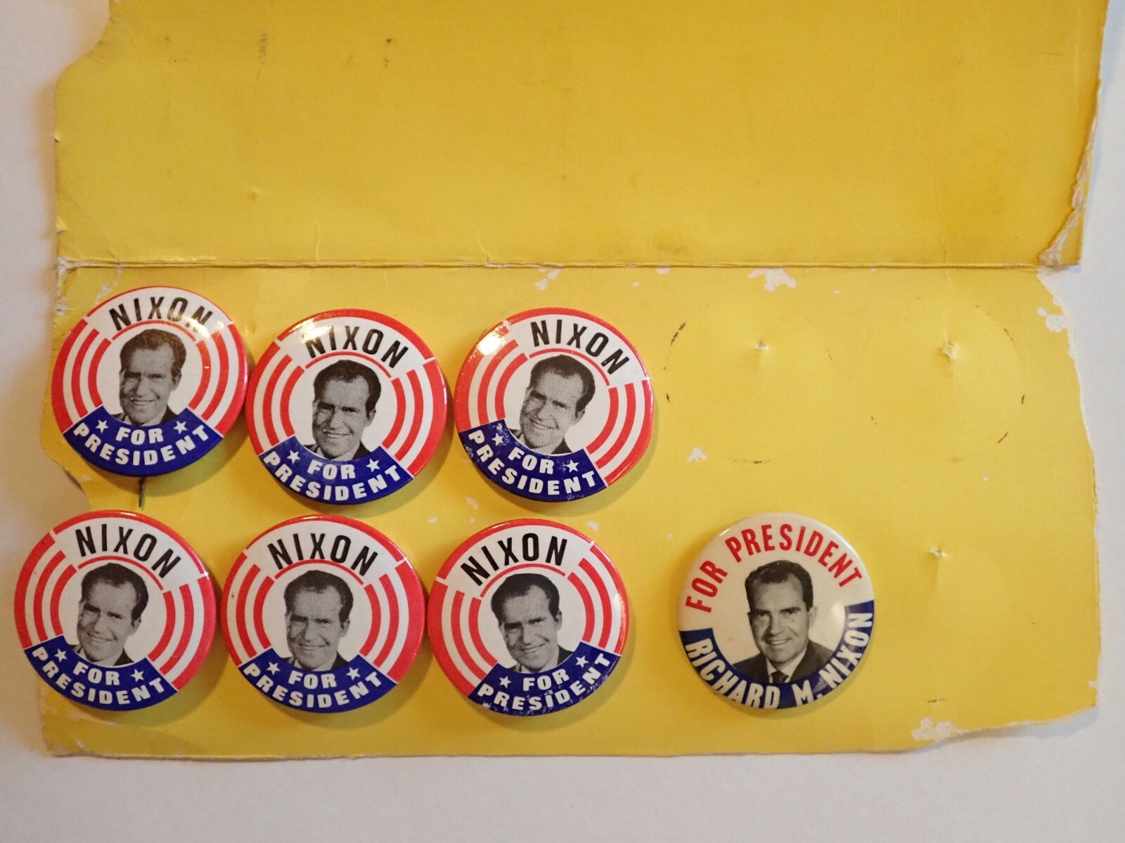 Lot 7 RICHARD M. NIXON For PRESIDENT Campaign Buttons 1960 1968 Pinback Vintage