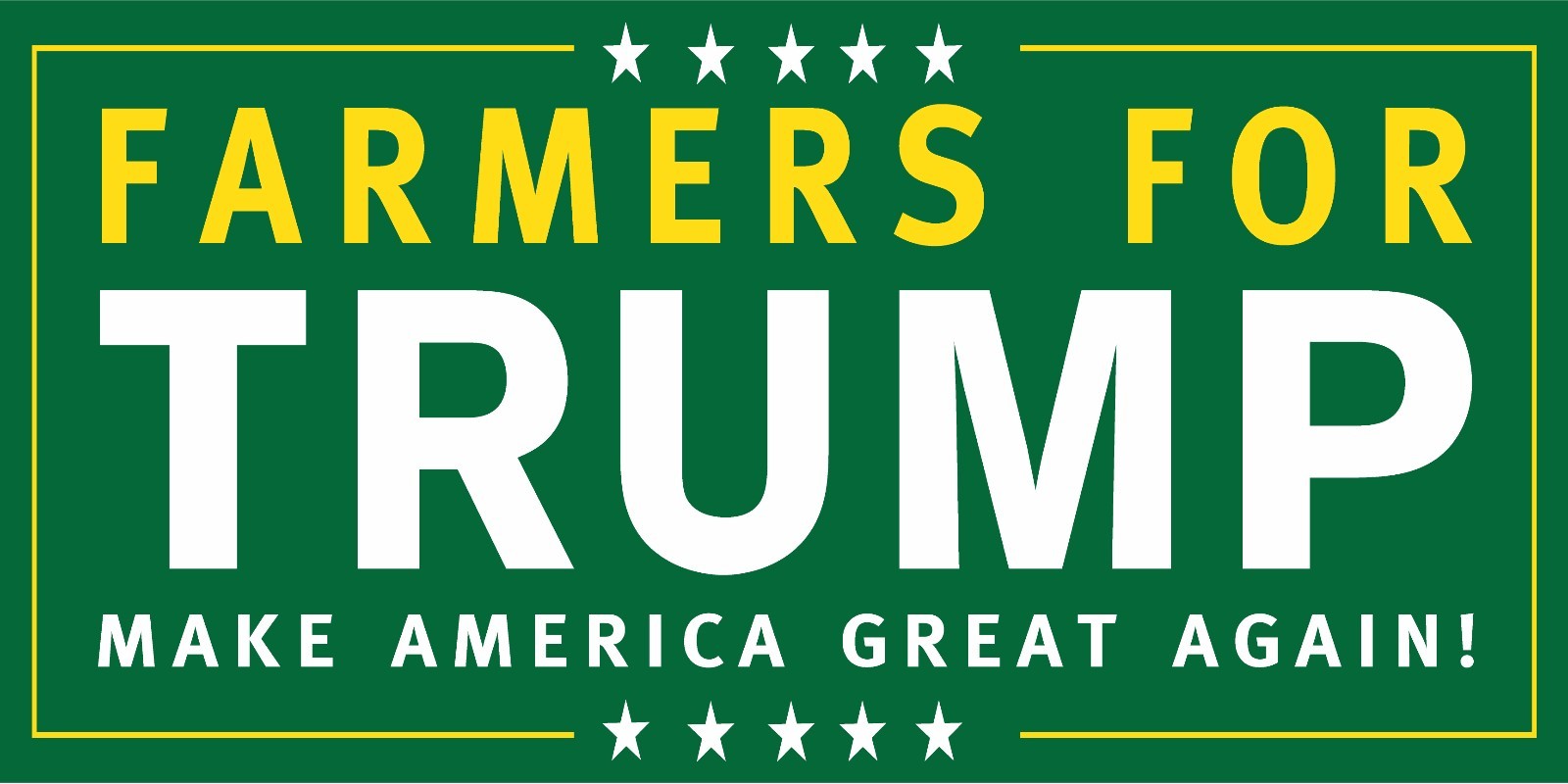 4’x8′ Farmers for Donald Trump 2016 Vinyl Banner Sign presidential