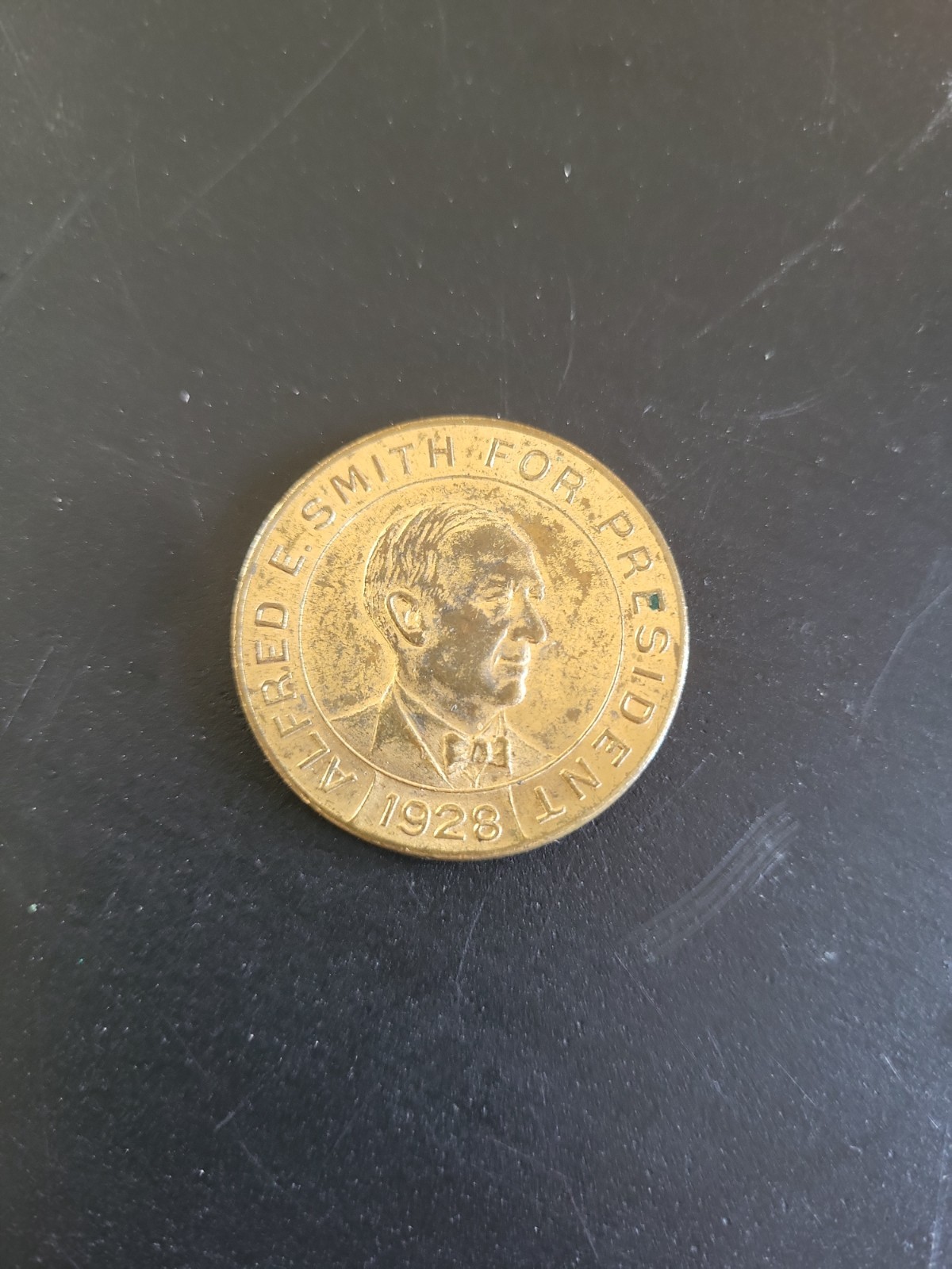 1928 ALFRED E SMITH FOR PRESIDENT U.S Presidential Campaign Medallion Coin Token