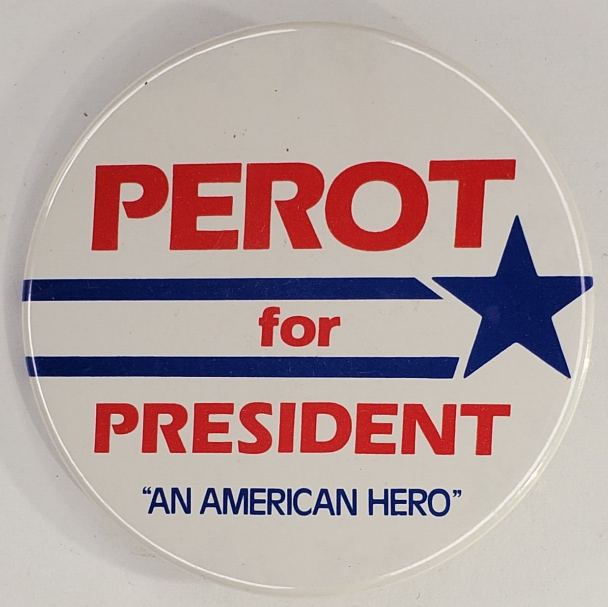 Vintage 1992 Perot for President An American Hero Pinback Button