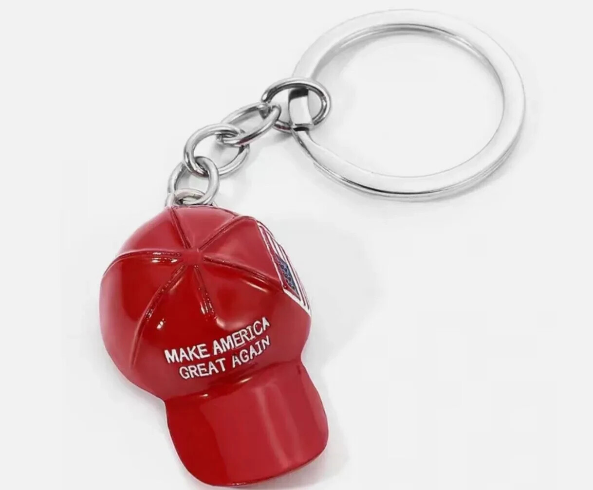 MAGA Make America Great Again Hat With American Flag Keychain – TRUMP 2024