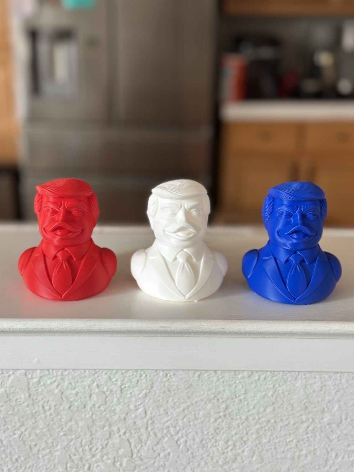 3D Printed President Donald Trump Donald Duck Figure Duck Style Red White Blue
