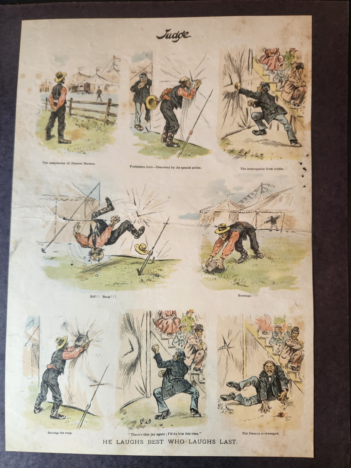 Judge Magazine Political Satire The Temptation of Deacon Stetson Clip 1850s
