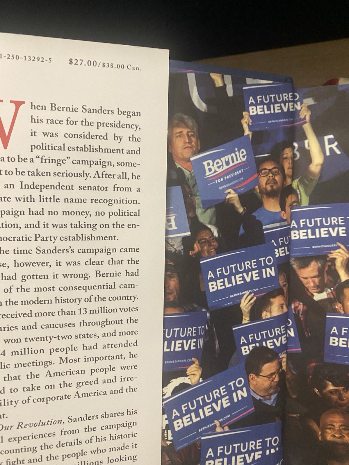 Our Revolution by Bernie Sanders signed/inscribed non-bookplate! First edition
