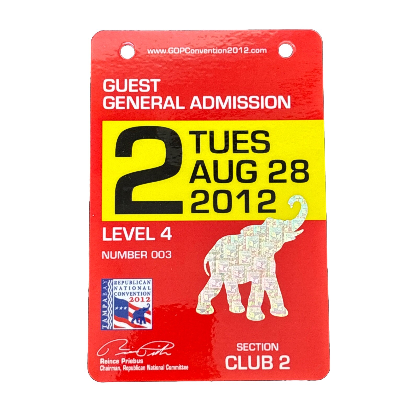 18 Different 2012 Republican National Convention Official Credentials Passes