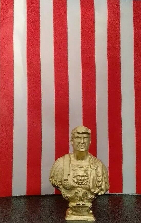 5″ Donald J Trump God Emperor Statue Bust 45th President Figure 3D Printed, GOLD