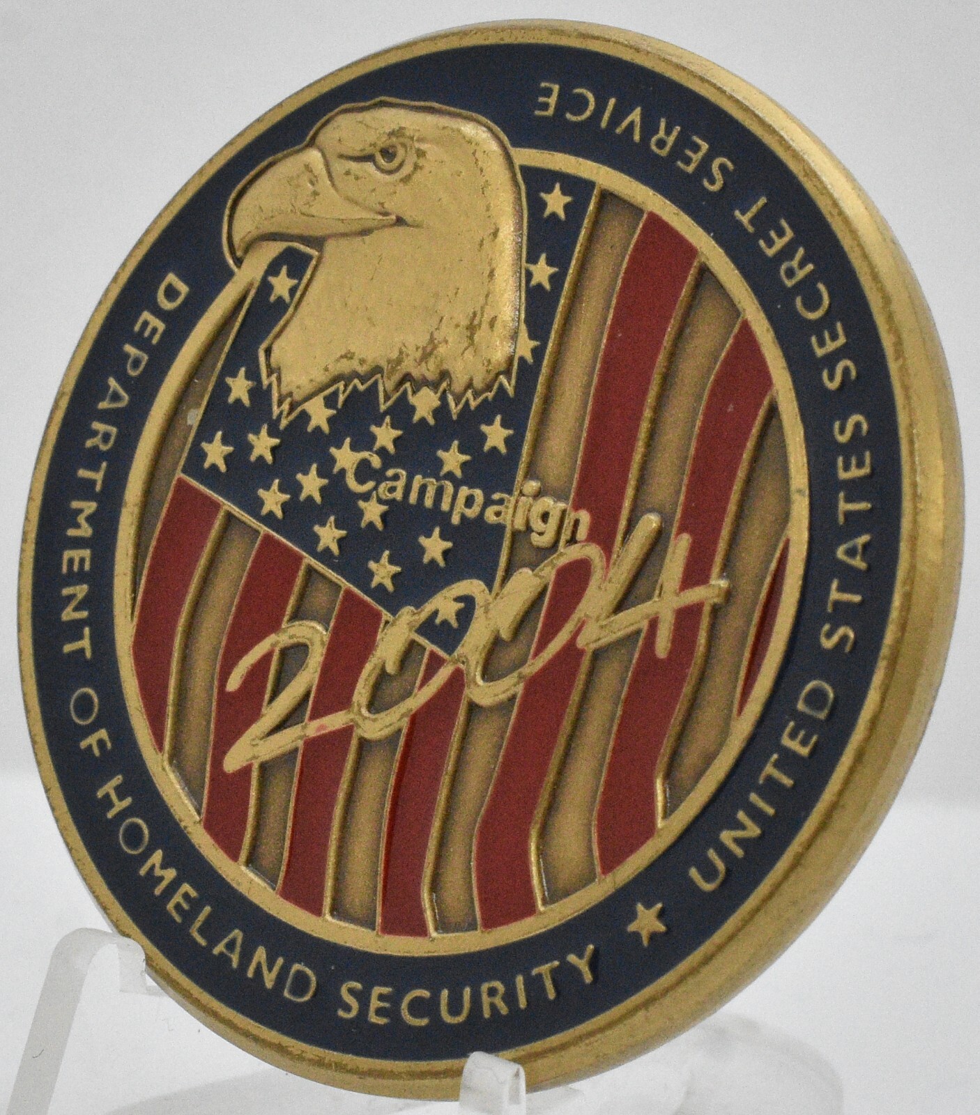 Secret Service 2004 Presidential Campaign George W Bush Challenge Coin