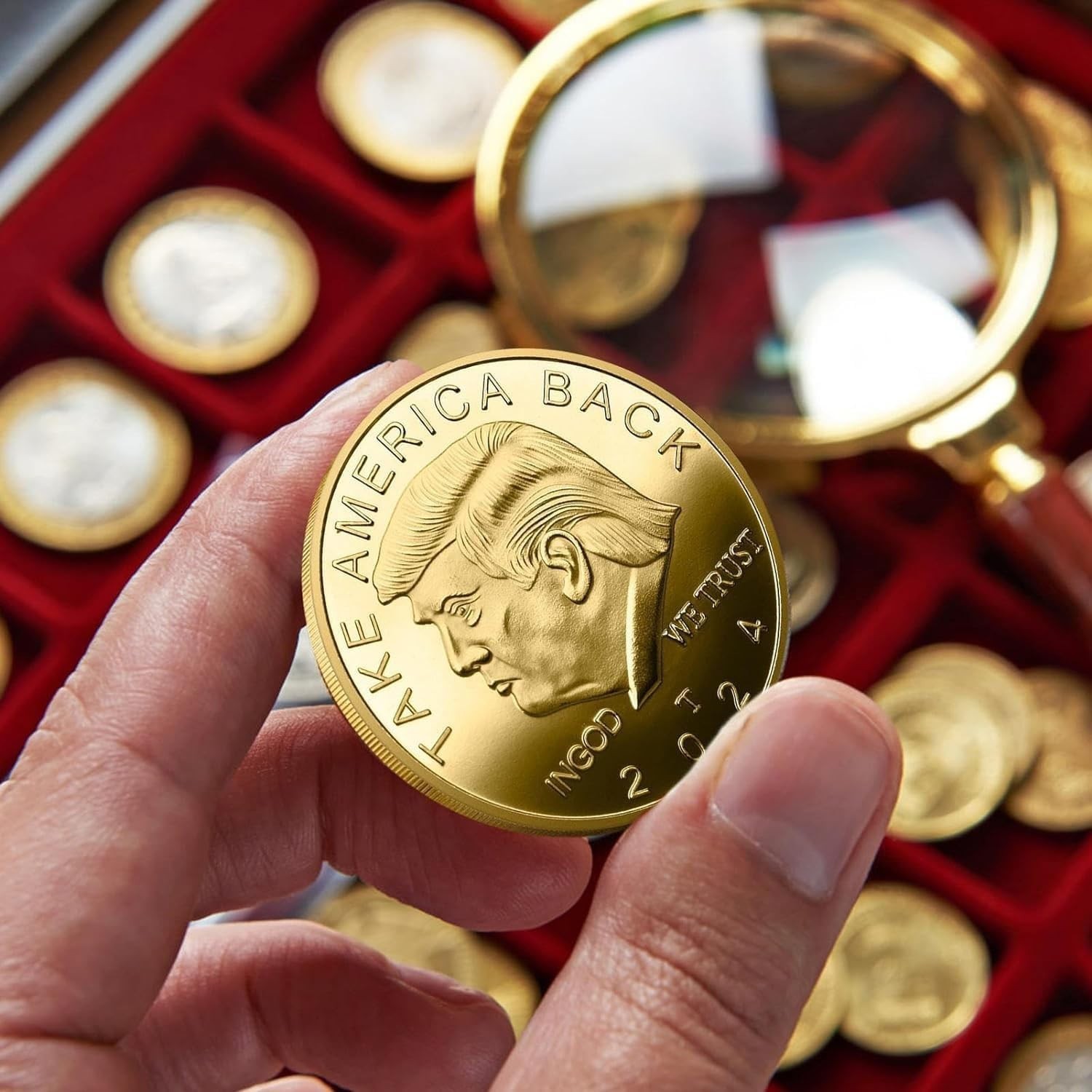 10x President Donald Trump 2026 Commemorative Coin Take America Back Metal Gold
