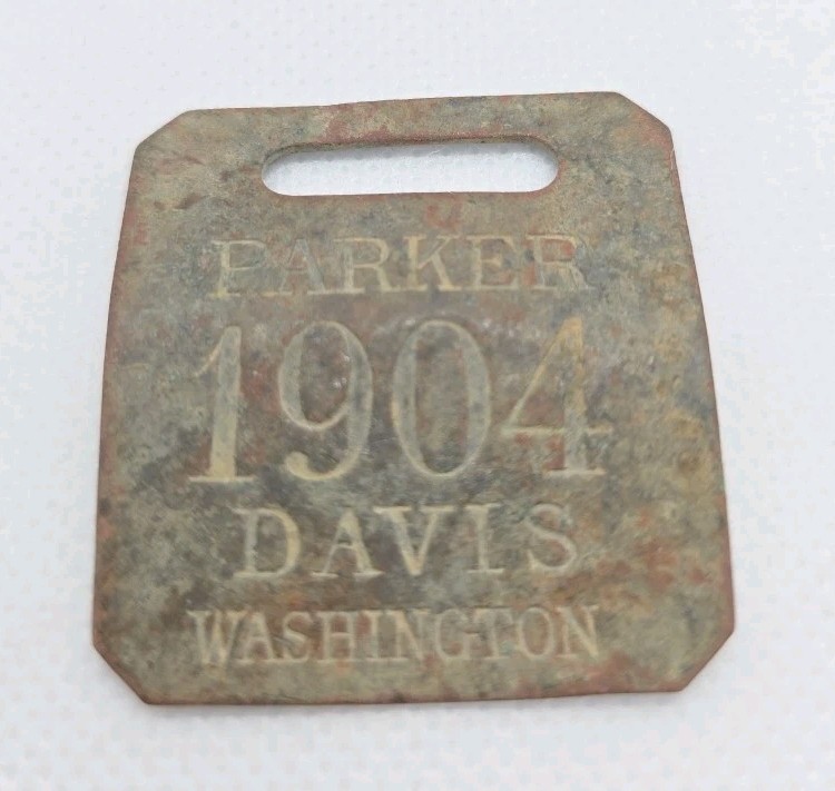 1904 Presidential Campaign Parker Davis Watch Fob Washington READ