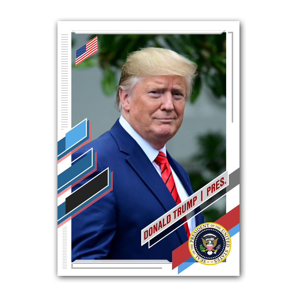 Donald Trump Novelty 2021 Topps Style Republican Baseball Card Replica MAGA