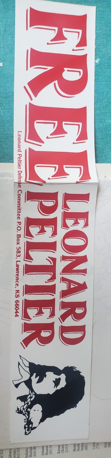 Leonard Peltier 1995 Freedom Calendar Patch Bumper Sticker & Poster