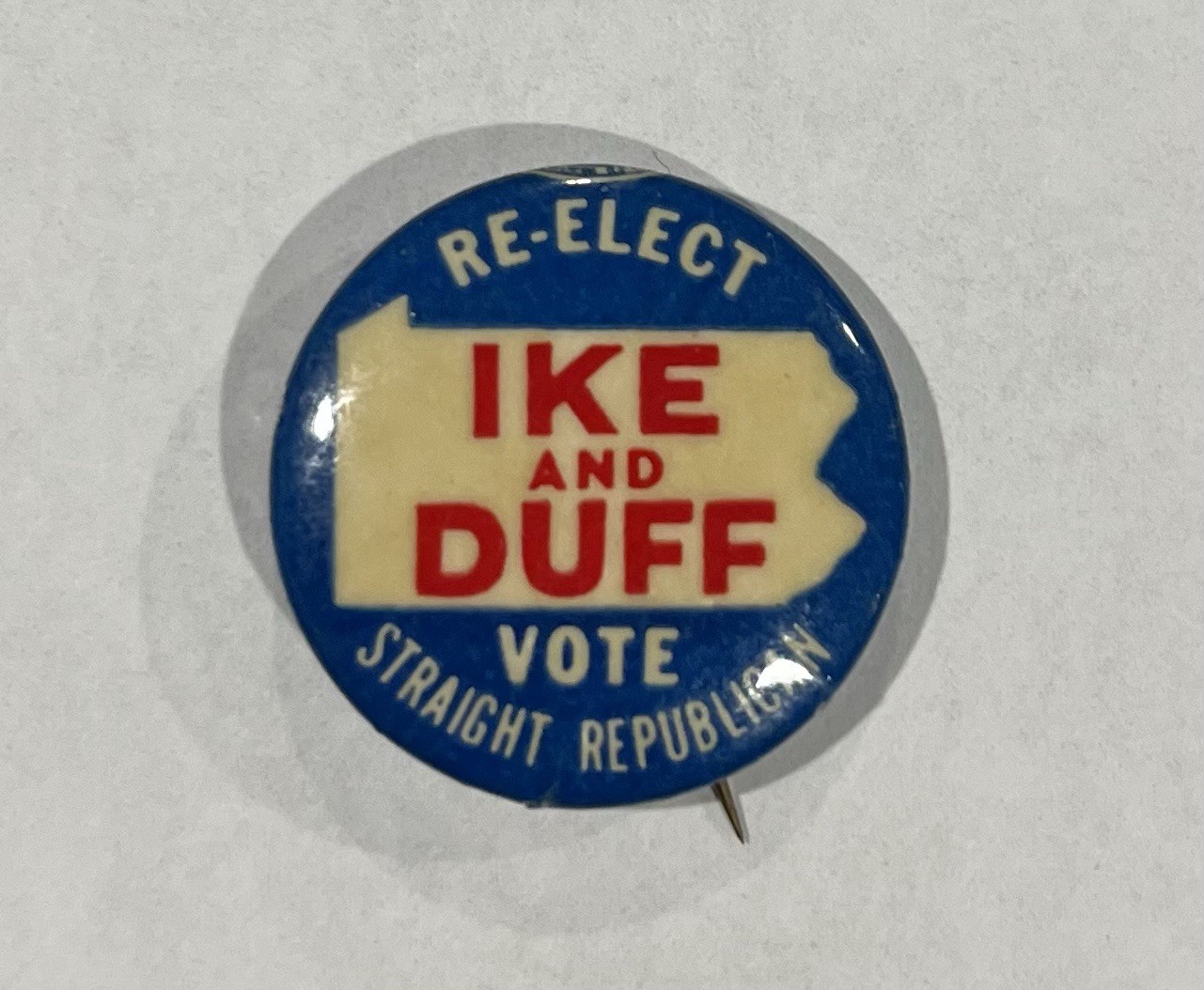 1956 Eisenhower & Duff IKE Pennsylvania Campaign Button Political Pinback Pin